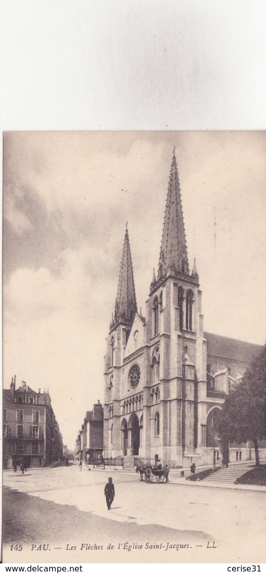 CPA - 145. PAU Les Flèches De L'église St Jacques - Pau