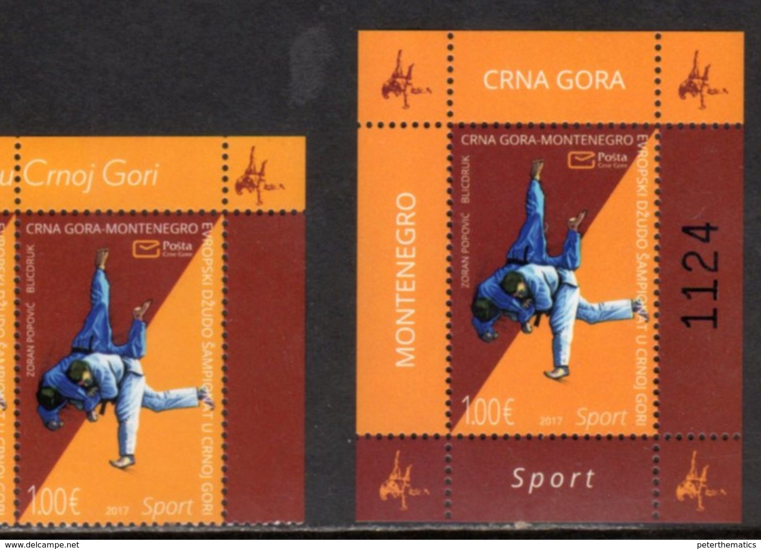 MONTENEGRO ,2017,MNH, MARTIAL ARTS, EUROPEAN JUDO CHAMPIONSHIP,1v+ S/SHEET - Judo