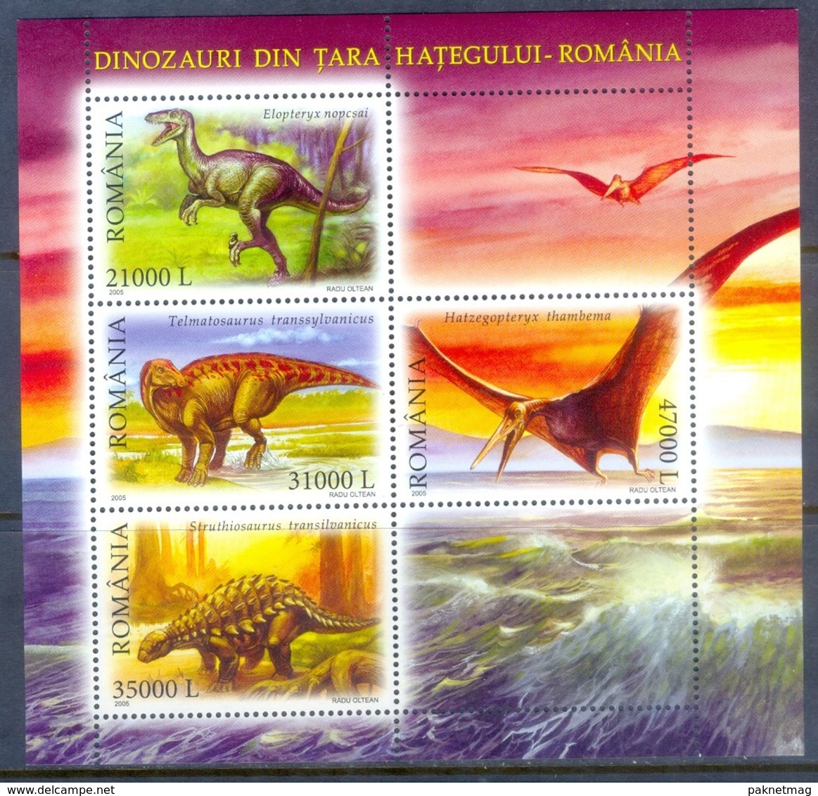 H100- Romania 2005. Dinosaurs Prehistoric Life. - Prehistorics