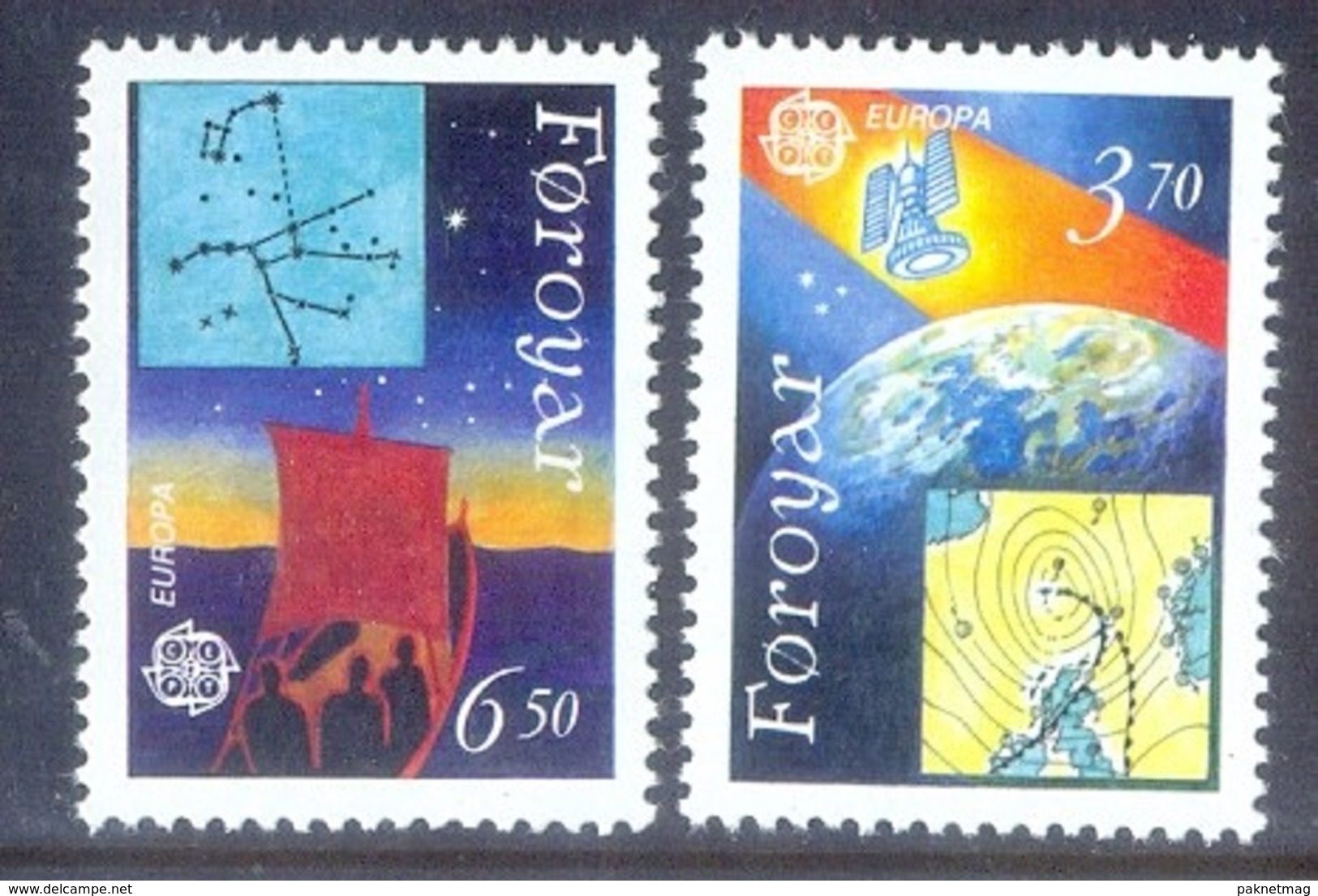 H118- Féroé Føroyar 1991. EUROPA. Space. Satellite. - Other & Unclassified