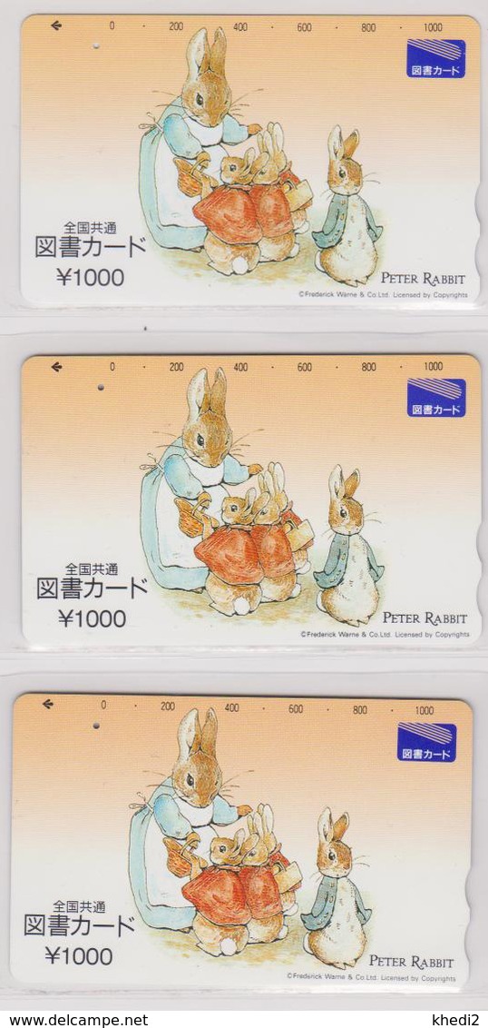 LOT De 3 Cartes 3 Versos JAPON ** ONE PUNCH ** - BD COMICS - PETER RABBIT - PIERRE LAPIN - JAPANTosho Cards - 226 - Colecciones