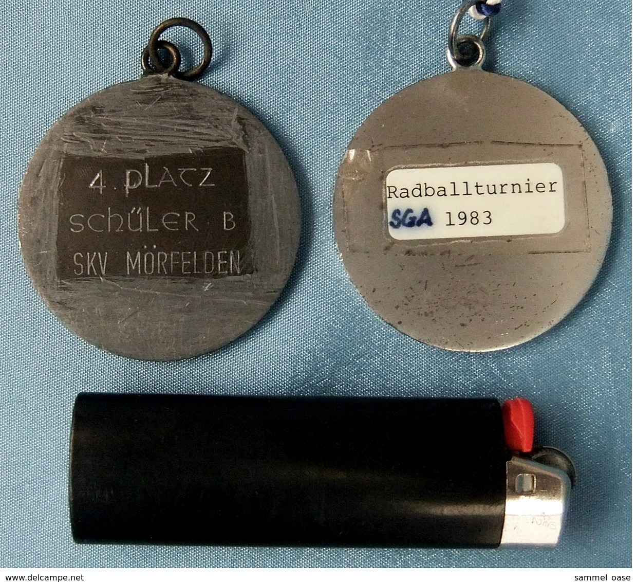 2 X Medaille / Plakette  Radball / Radsport   1983  -  Ca. 50 Mm Durchmesser - Cycling