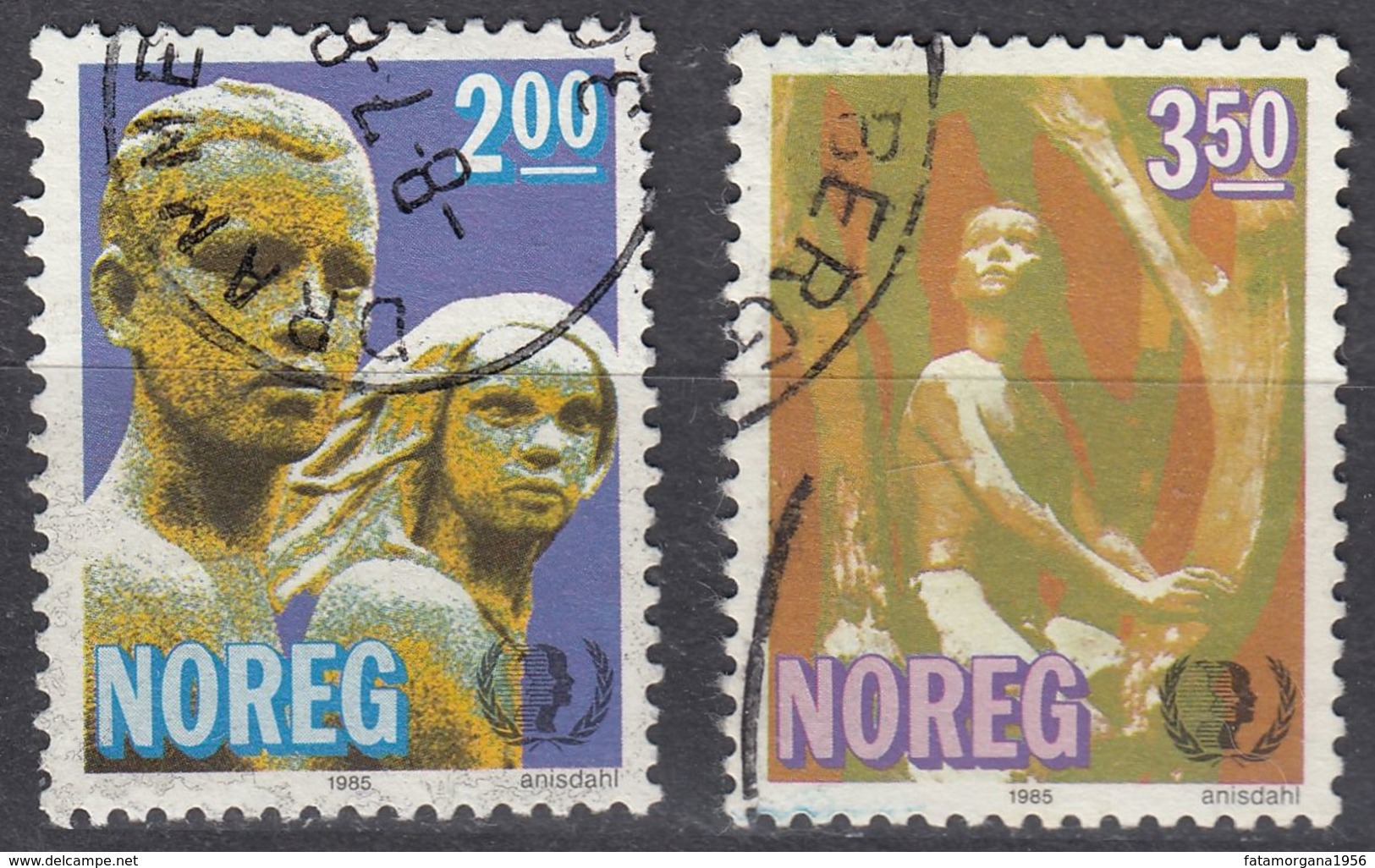 NORGE - 1985 - Serie Completa Di 2 Valori Usati: Yvert 882/883, Come Da Immagine. - Oblitérés