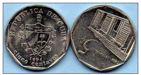 (r65)    CUBA 5 CENTAVOS  1994 - Cuba