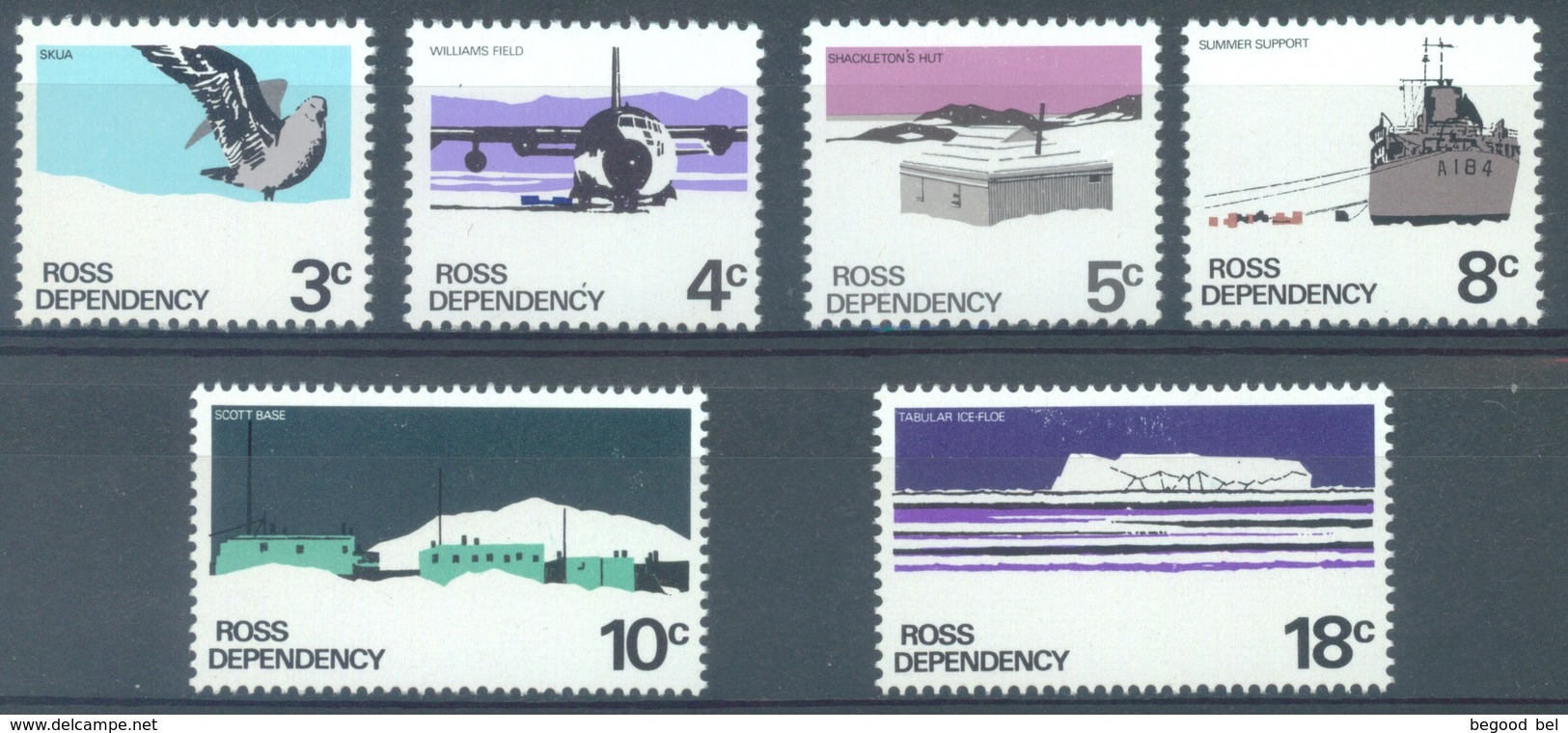 ROSS DEPENDENCY - 1972 - MH/*.  - Yv 9-14 - Lot 17197 - Neufs