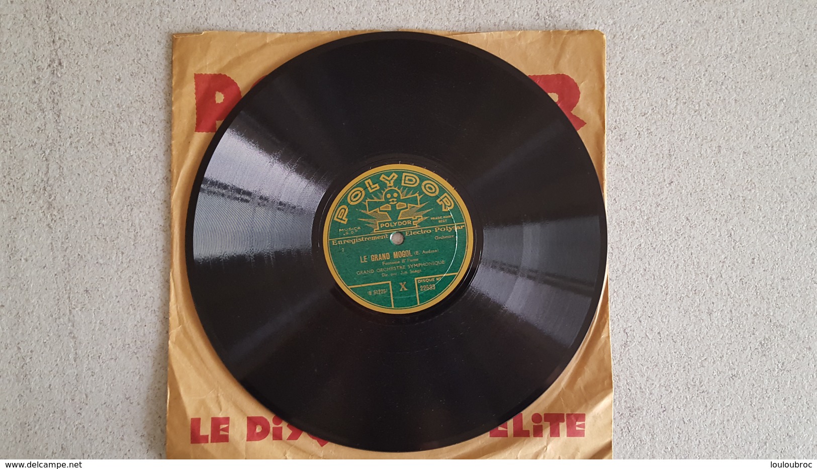 DISQUE 78T   POLYDOR LE GRAND MOGOL - 78 G - Dischi Per Fonografi
