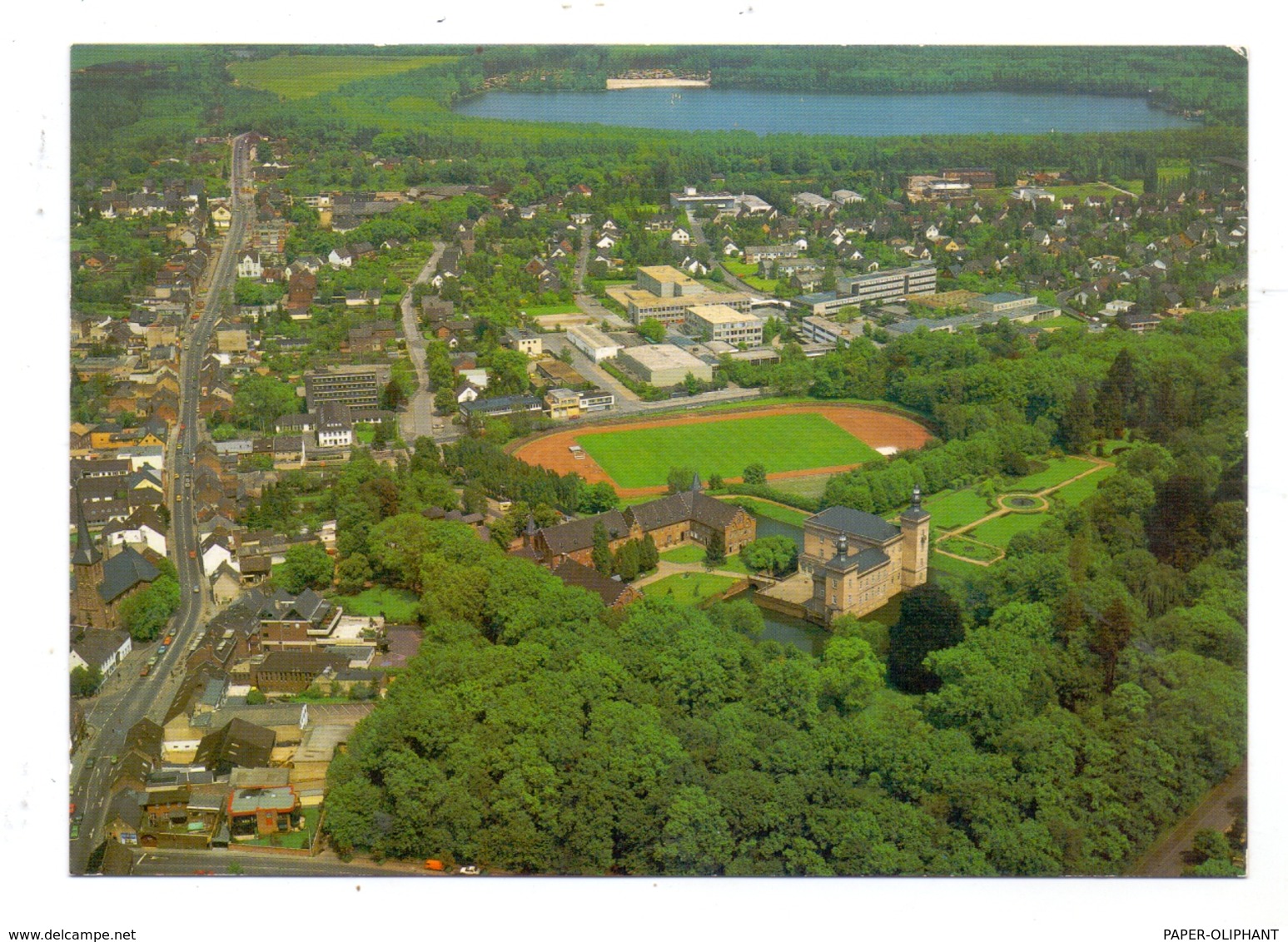 5042 ERFTSTADT - LIBLAR, Luftaufnahme Mit Schloss Gracht Und Fussball - Stadion - Erftstadt