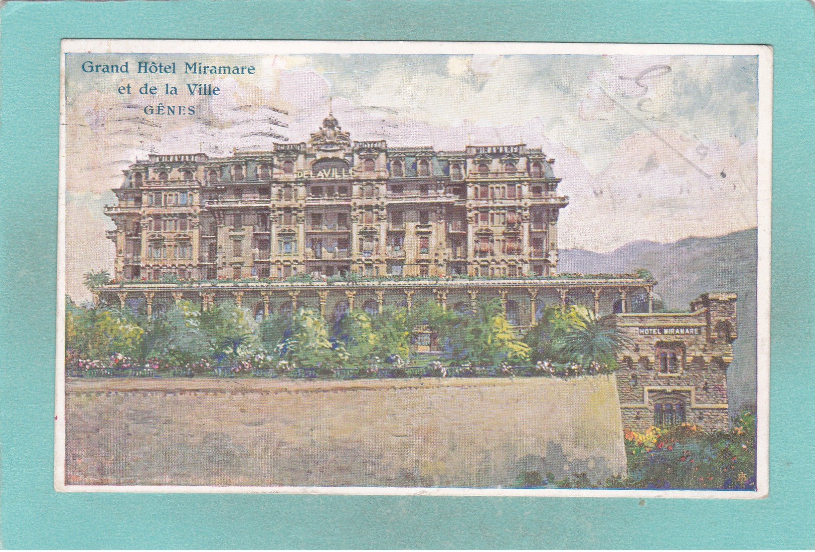 Old Postcard Of Grand Hotel Miramare,Genes,Genova,Genoa, Liguria, Italy,V61. - Genova (Genoa)