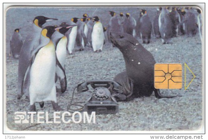 CZECH REP. B-746 Chip Telecom - Animal, Penguin, Communication, Historic Telephone - Used - Tsjechië