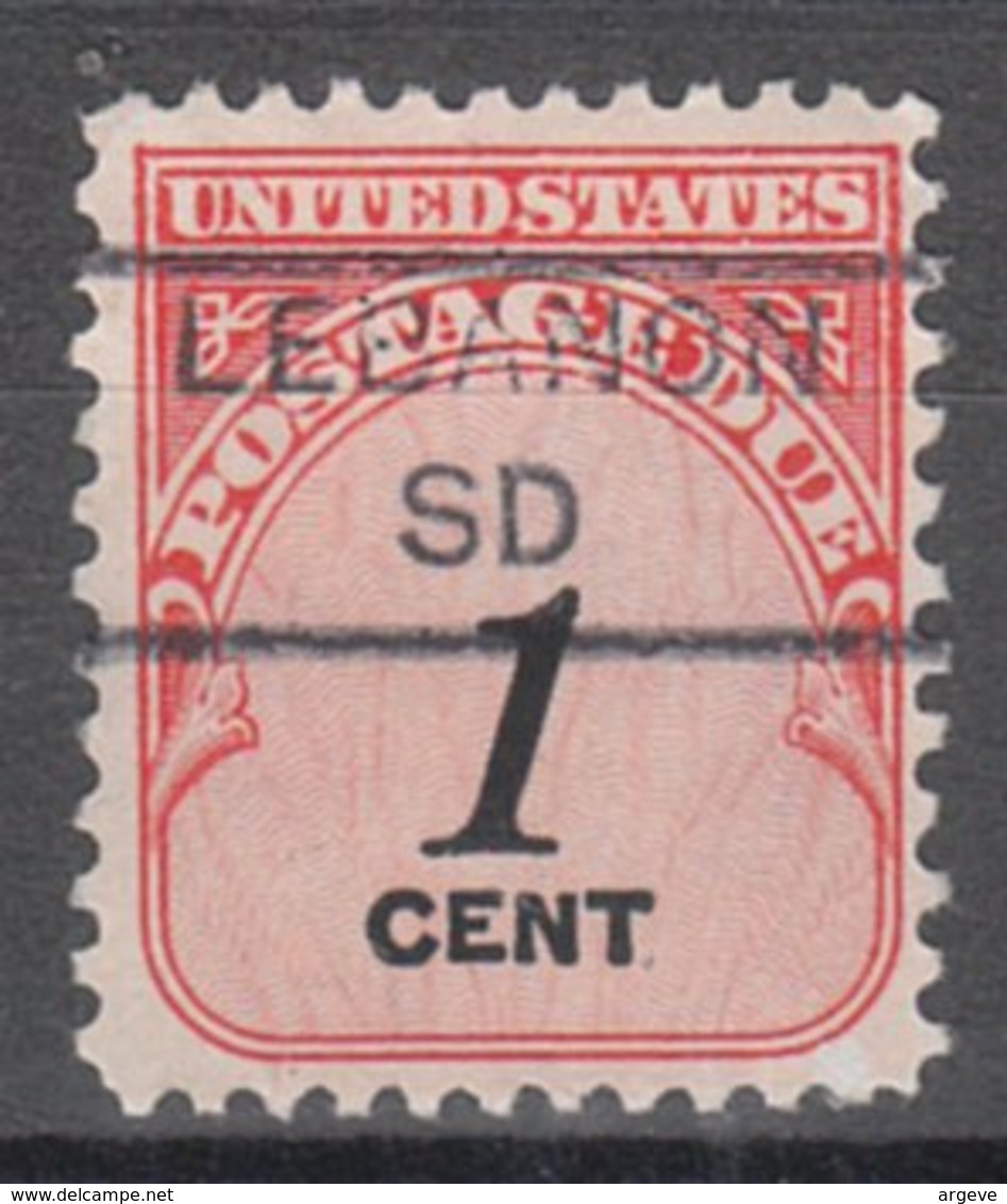 USA Precancel Vorausentwertung Preo, Locals South Dakota, Lebanon 852 - Precancels