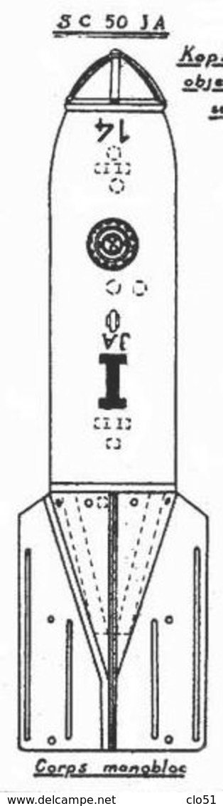 empennage pour bombe C 50 kg allemande WW2