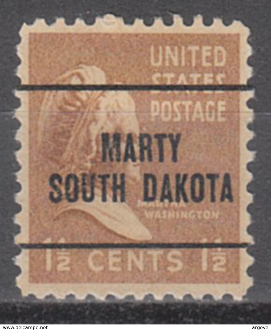 USA Precancel Vorausentwertung Preo, Locals South Dakota, Marty 272 - Vorausentwertungen