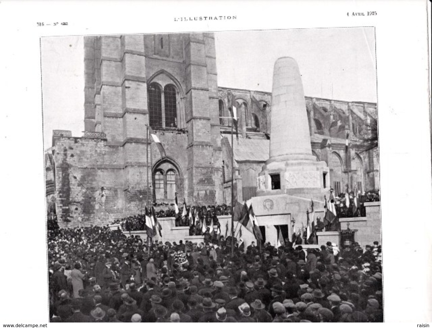 1925 Noyon Monument Aux Morts,Hommage Enfants Portant Pancartes Aux Noms Des Morts Au Champ D"honneur Verso VignettesTBE - Non Classés