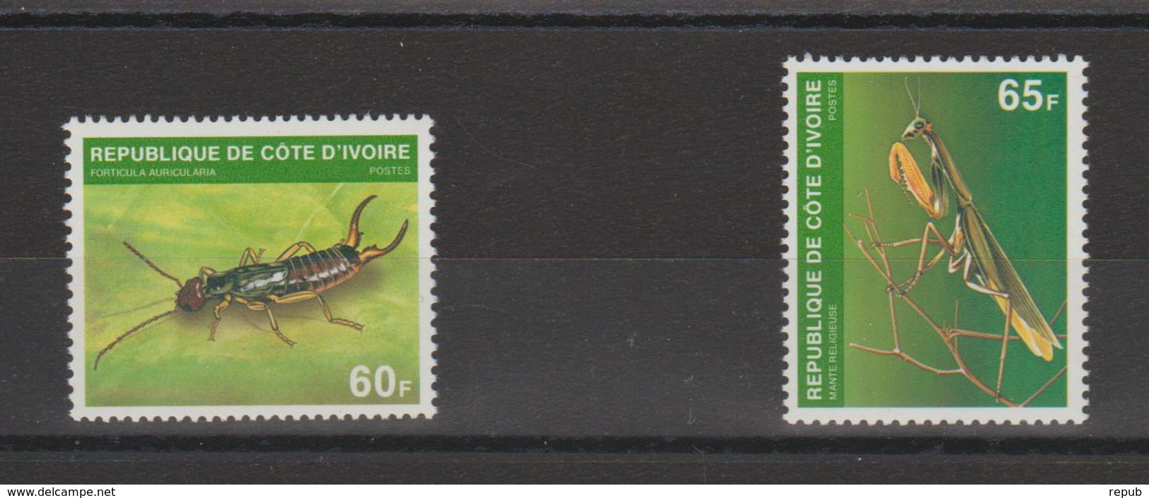 Cote D'Ivoire 1980 Insectes Yvert 551-552 MNH - Ivory Coast (1960-...)