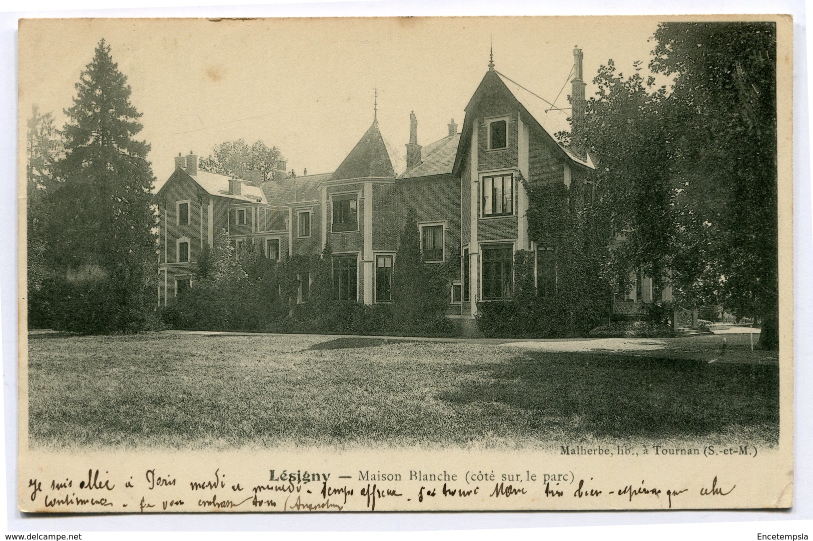 CPA - Carte Postale - France - Lésigny - Maison Blanche - 1904 (CP3760) - Lesigny