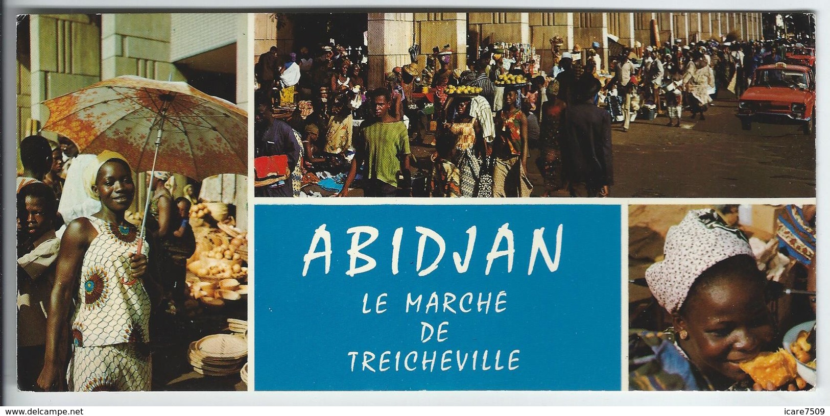 ABIDJAN (Côte D'Ivoire) - Le Marché De TRICHEVILLE   -   (carte Format 21 X 10 Cm) - Côte-d'Ivoire