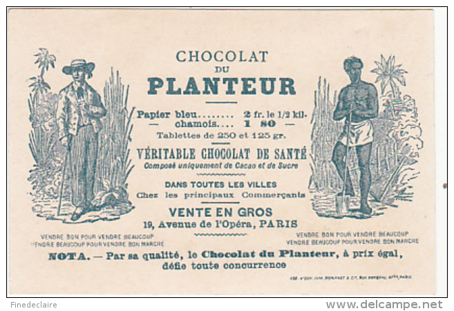 Chromo - Chocolat Du Planteur, Musée Du Louvre, Chevaux Attachés - Autres & Non Classés