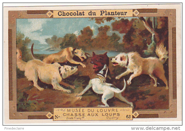 Chromo - Chocolat Du Planteur, Musée Du Louvre, Chasse Au Loups - Autres & Non Classés