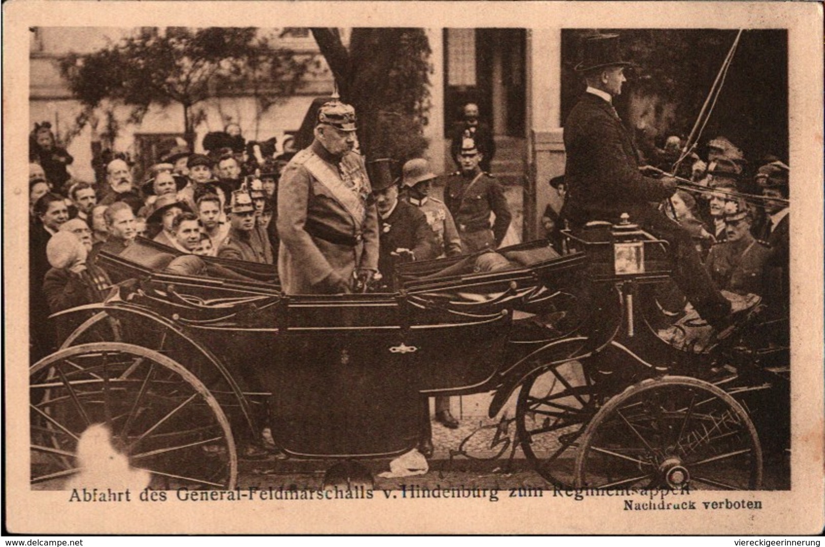 ! Alte Ansichtskarte Oldenburg General Feldmarschall Von Hindenburg, Regimentsfest 1921, 91.Regiment, Kutsche - Monumenti Ai Caduti