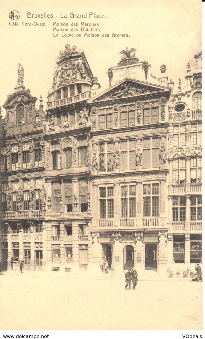 Bruxelles - CPA - Brussel - Grand'Place - Maisons Des Merciers - Maison Des Bateliers - Marktpleinen, Pleinen