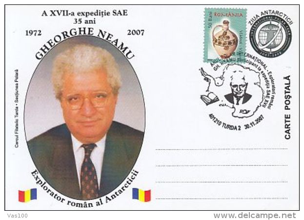 INTERNATIONAL POLAR YEAR, GHEORGHE NEAMU, SPECIAL POSTCARD, 2007, ROMANIA - Internationales Polarjahr