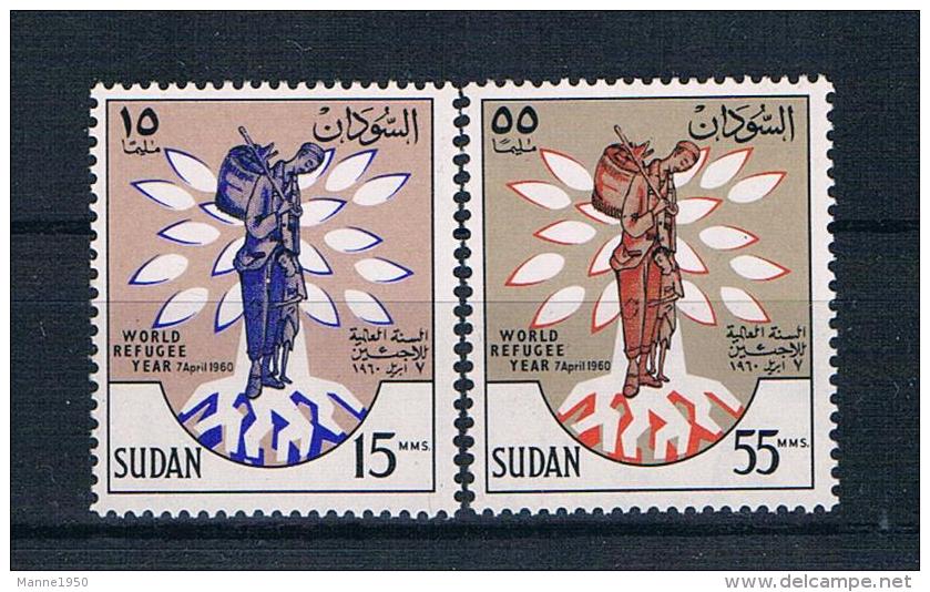 Sudan 1960 Weltflüchtlingsjahr Mi.Nr. 161/62 Kpl. Satz ** - Sudan (1954-...)