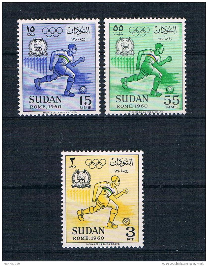 Sudan 1961 Olympia Mi.Nr. 172/74 Kpl. Satz ** - Sudan (1954-...)