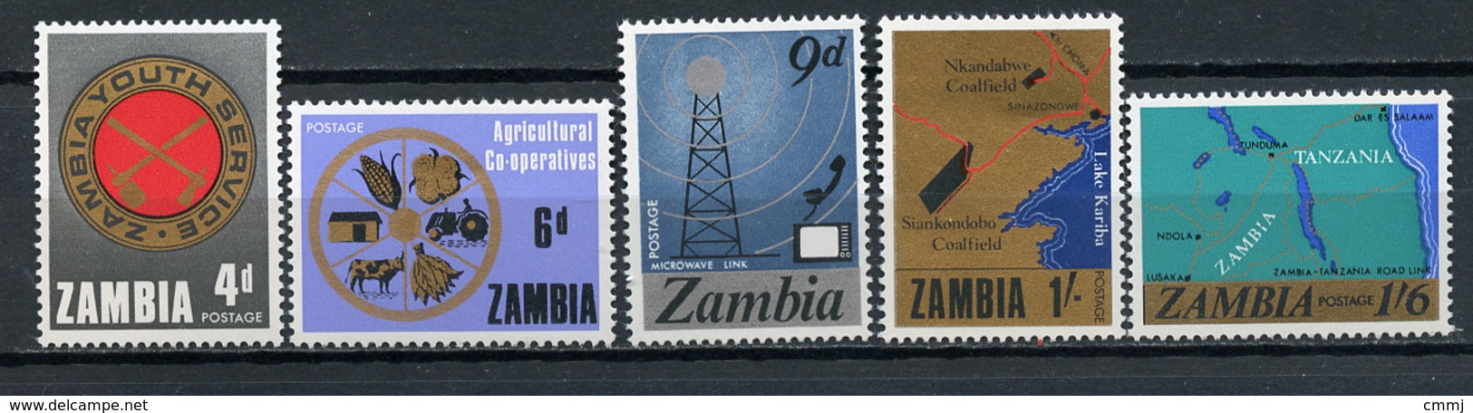 1967 - ZAMBIA  -  Mi. Nr. 34/38 - NH - (CW4755.22) - Zambia (1965-...)