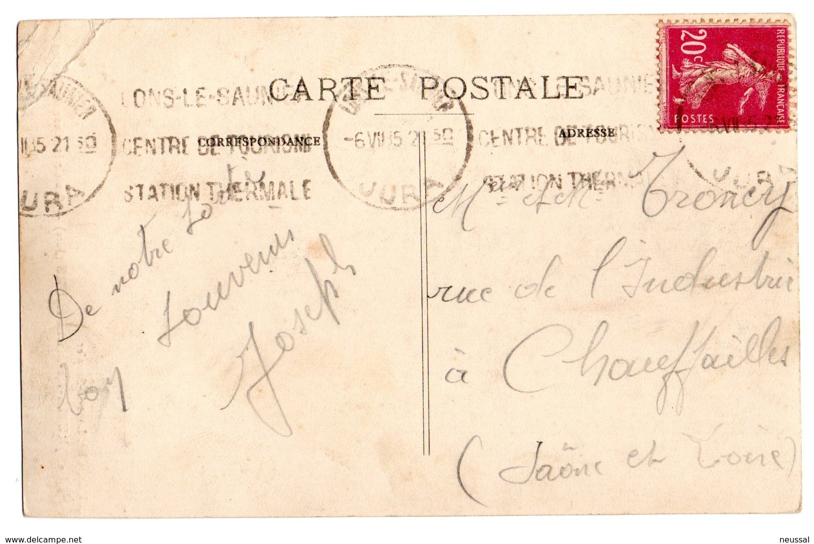 Tarjeta Postal De Baume-les-messieurs. Circulada. - Baume-les-Messieurs