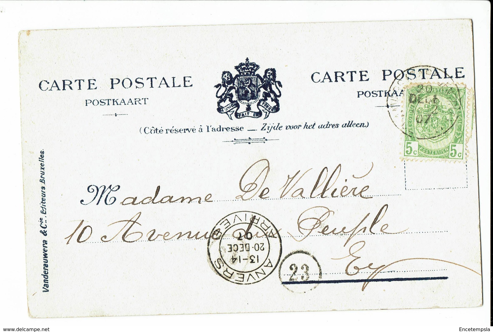 CPA - Carte Postale -BELGIQUE -Bruxelles -Palais Royal-Le Salon Rouge 1907- S597 - Monuments, édifices