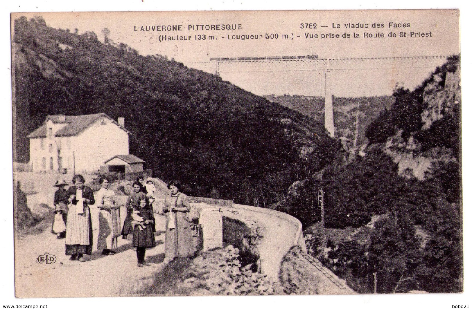 1849 - Saint-Gervais D'Auvergne ( 63 ) - Le Viaduc Des Fades ( Vue Prise De La Route De St-Priest ) - E.L.D. - N°3762 - - Saint Gervais D'Auvergne