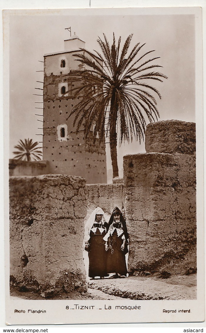 Tiznit Real Photo Edit Flandrin  La Mosquée Femmes En Costume - Autres & Non Classés