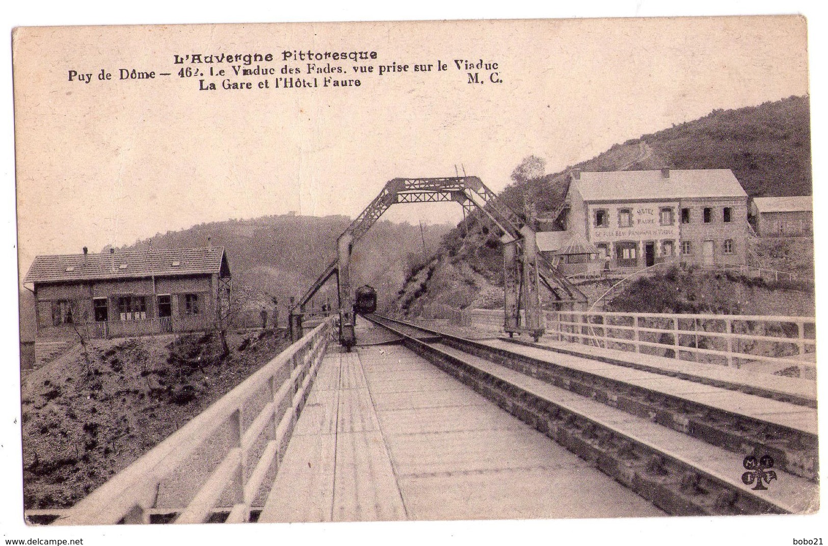 1852 - Saint-Gervais D'Auvergne ( 63 ) - Le Viaduc Des Fades ( Vue Prise Sur Le Viaduc ) - La Gare Et L'Hotel Faure - . - Saint Gervais D'Auvergne