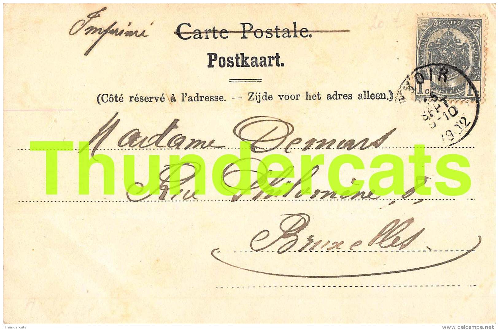 CPA GODINNE HOTEL DES ETRANGERS  NELS  ( CARTE SE DETACHE  ) - Yvoir