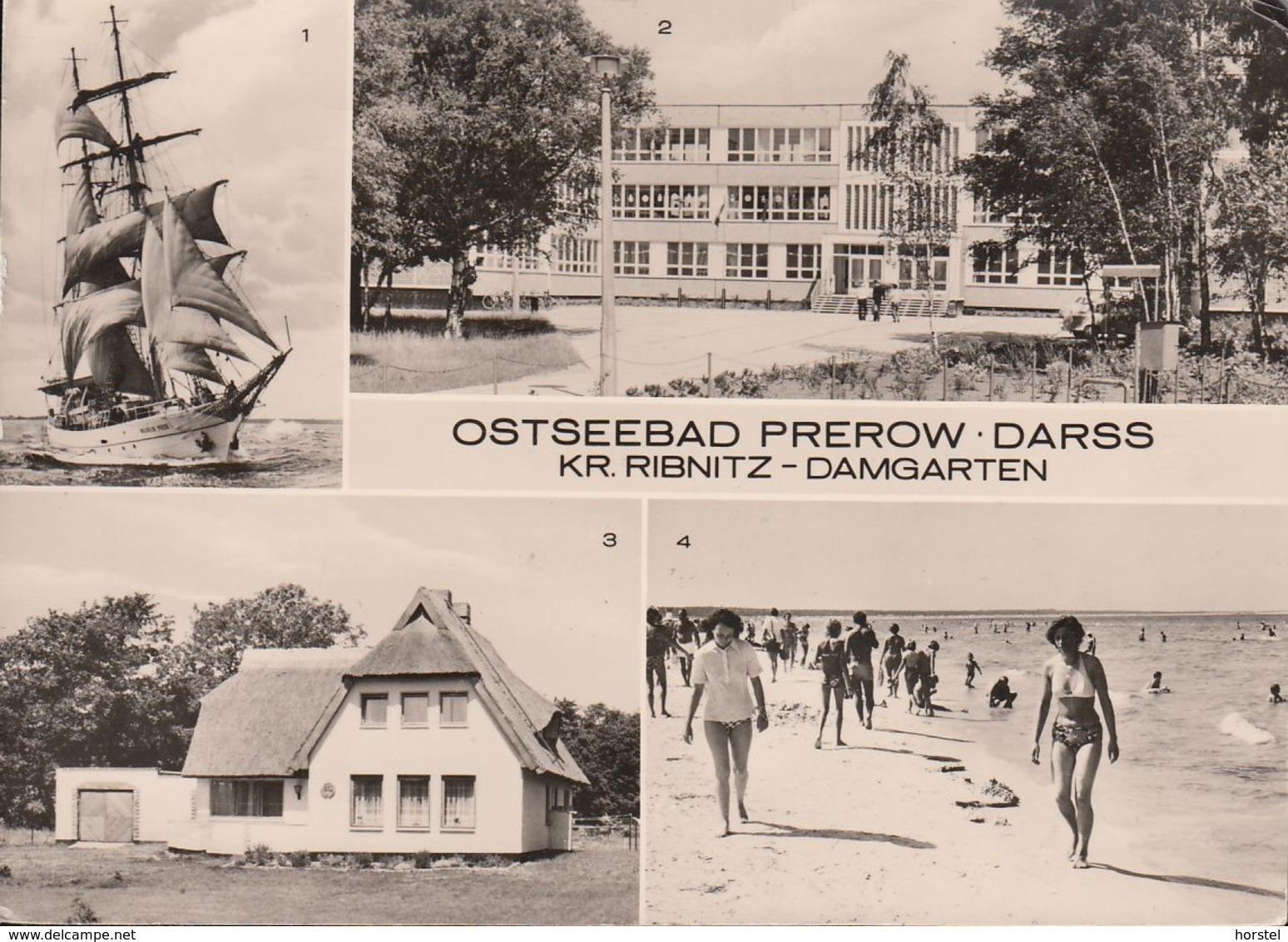 D-18375 Ostseebad Prerow - Alte Ansichten - Segelschulschiff "Wilhelm Pieck" - 3x Nice Stamp - Barth