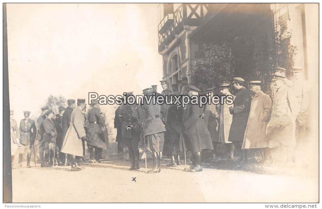 CARTE PHOTO ALLEMANDE SPA  1918   COMMISSION D'ARMISTICE    GENERAL BRITANNIQUE  HAKING - Spa