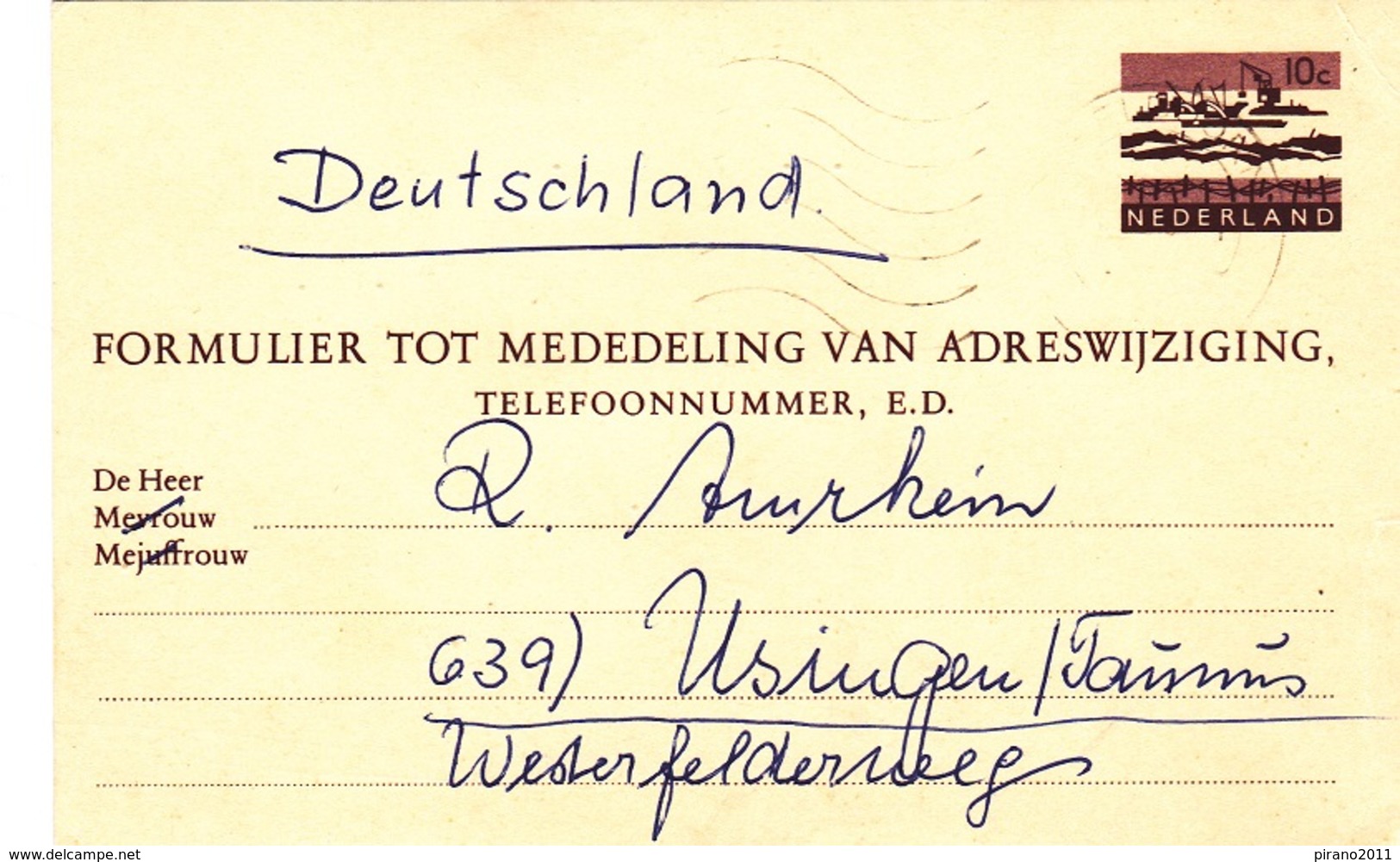 Karte Von Apeldoorn Nach Deutschland - Material Postal