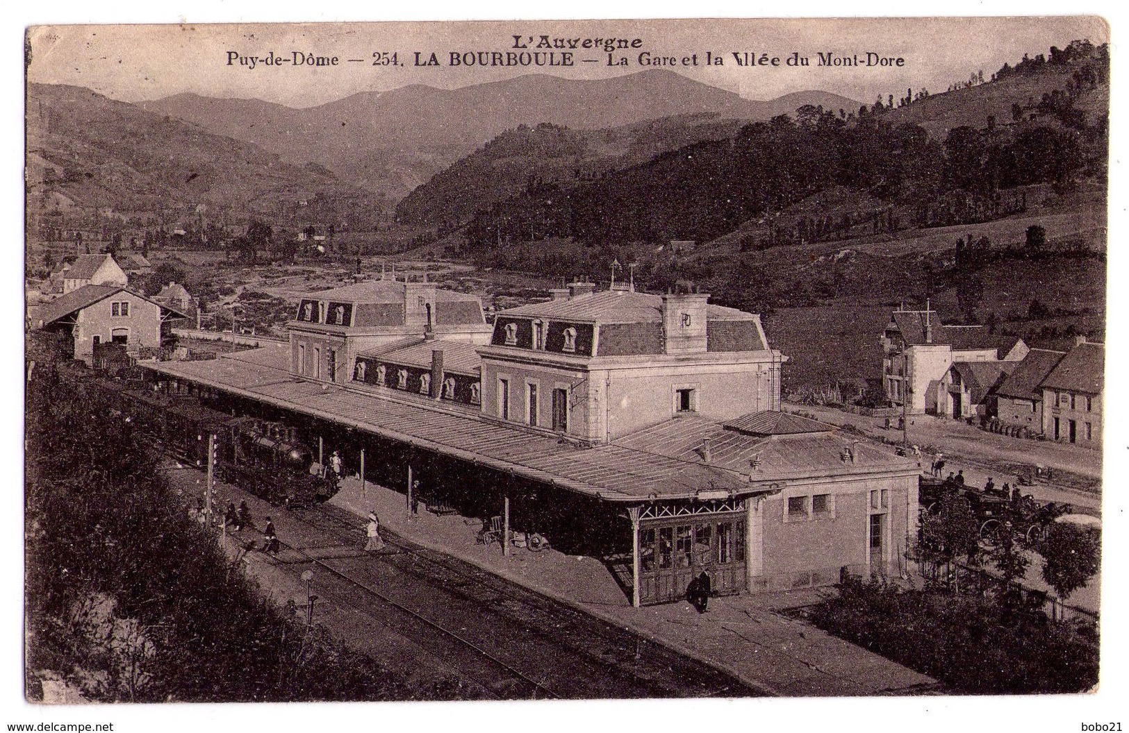 1858 - La Bourboule ( P. De D. ) - La Gare Et La Vallée Du Mont-Dore - L'Auvergne - N°254 - - Saint Gervais D'Auvergne