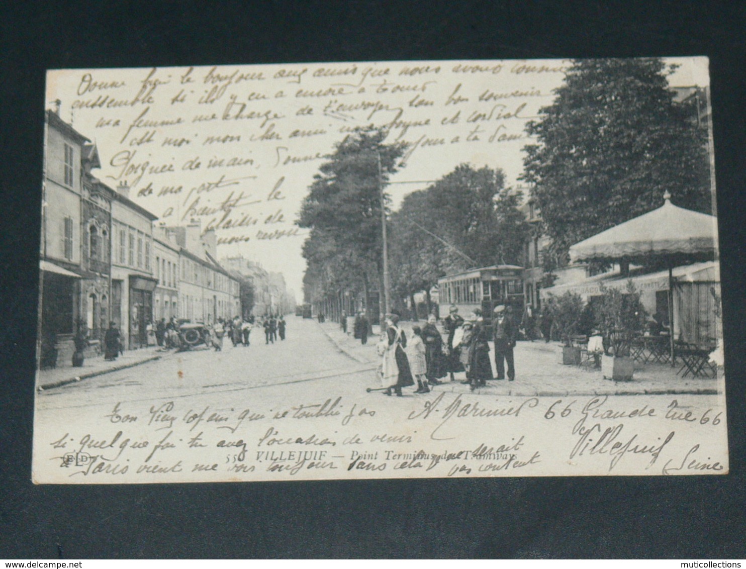 VILLEJUIF    1910   /    RUE + TERMINUS TRAMWAY  .....  EDITEUR - Villejuif