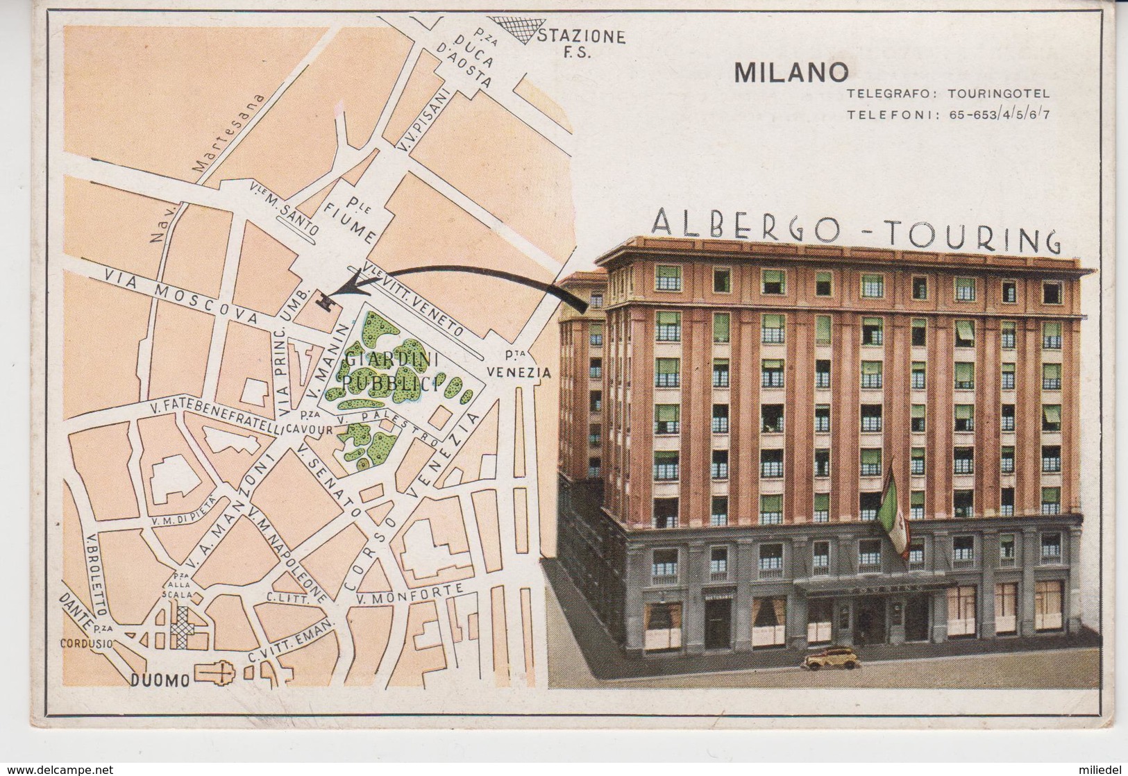 1011 / MILANO /  Albergo Ristorante  - TOURING - Milano (Milan)