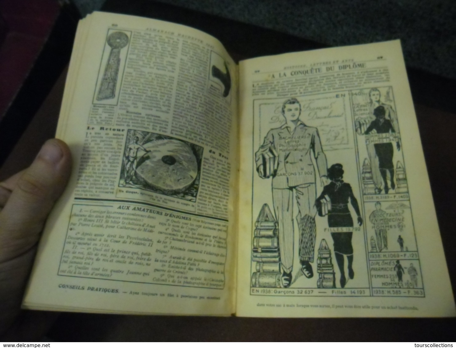 ALMANACH 1943 - ALMANACH HACHETTE - Petite Encyclopédie Populaire De La Vie Pratique - Rare Dans Cet état Période Guerre - Autres & Non Classés