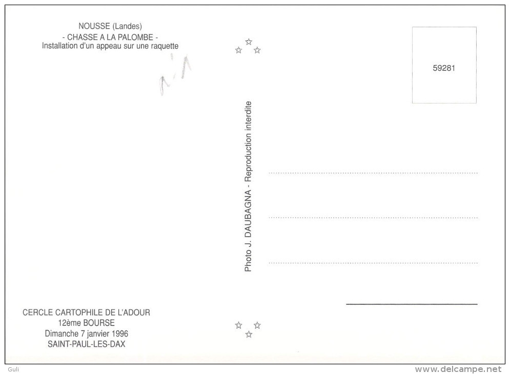 40 Landes (Montfort En Chalosse)  NOUSSE   Chasse à La Palombe Installation D'un Appeau Sur Une Raquette * PRIX FIXE - Montfort En Chalosse