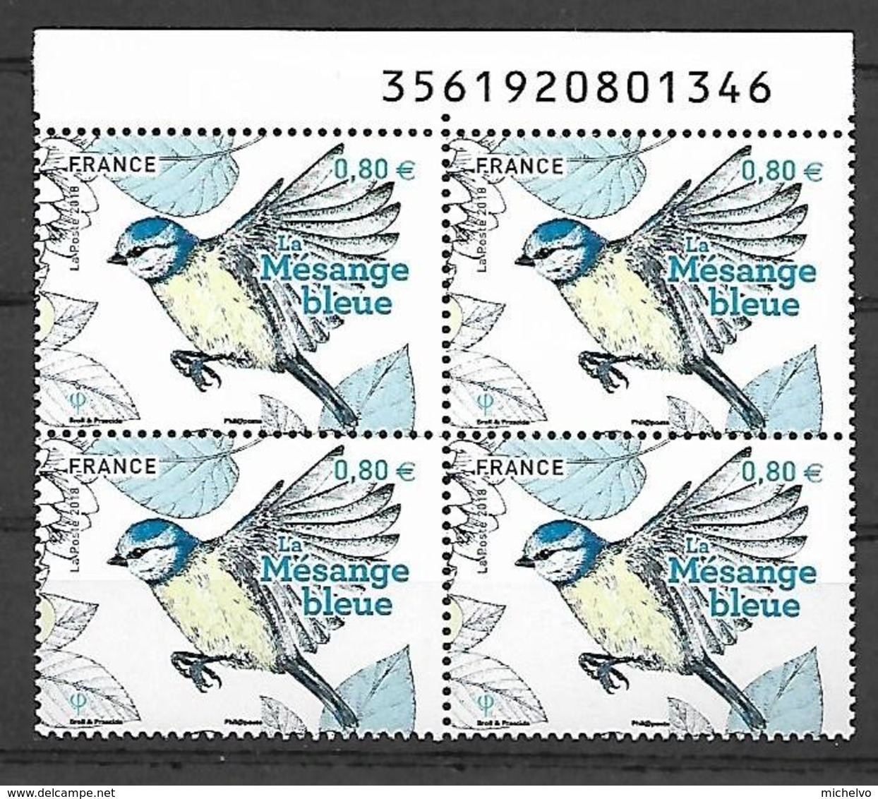 France 2018 - Yv N° 5238 ** - La Mésange Bleue - Ongebruikt