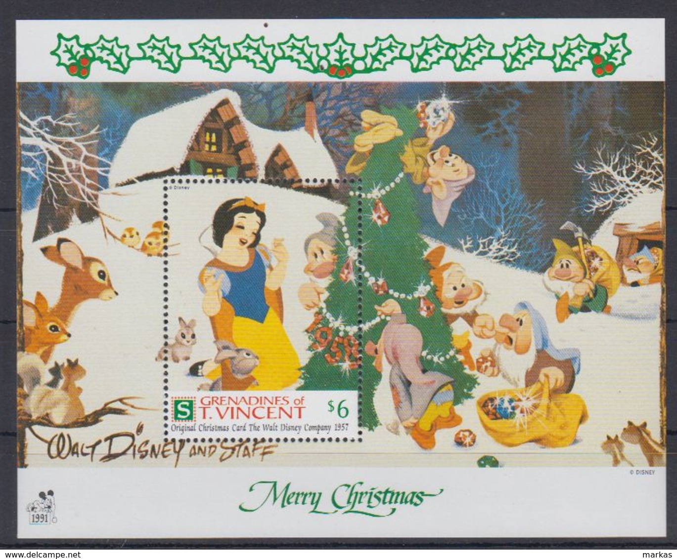 V77. MNH Grenadines Of St Vicent - Art - Cinema - Walt Disney - Snow White - Cinema