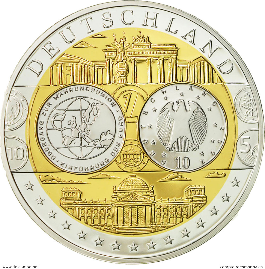 Allemagne, Médaille, L'Europe, 2002, SPL+, Argent - Autres & Non Classés