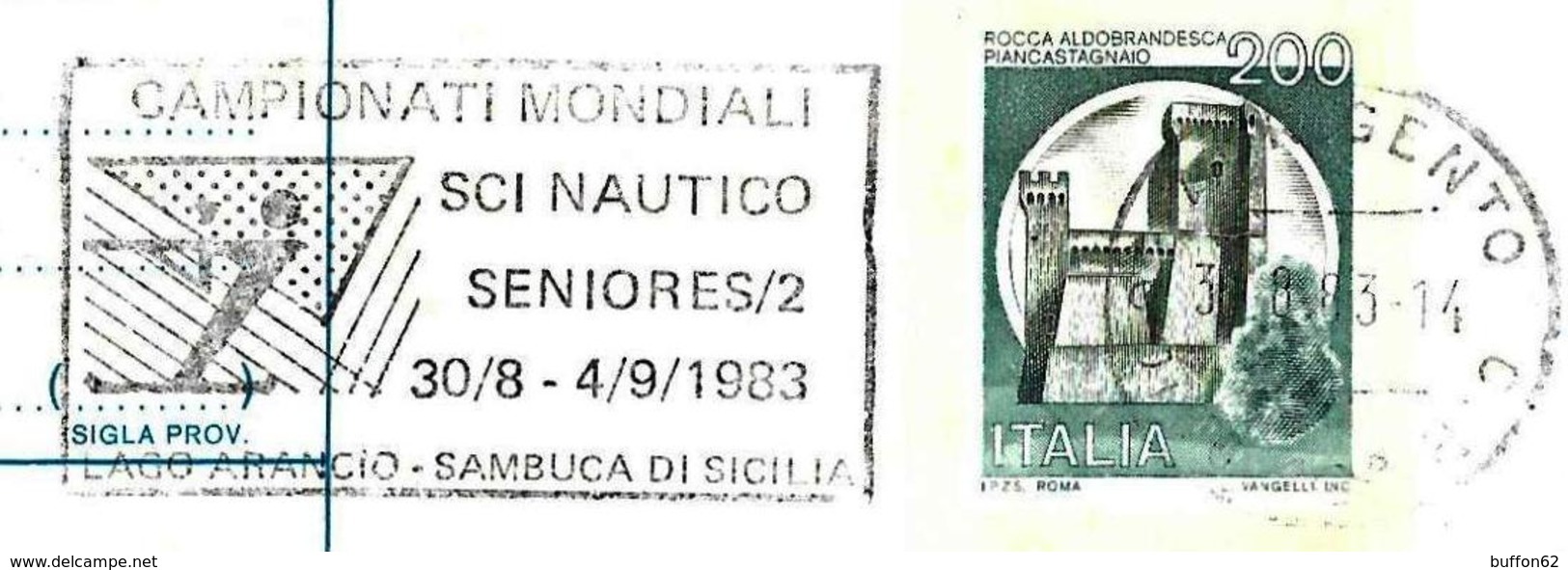 Italie / Italy (1983) - Agrigento : Championnat Mondial De Ski Nautique / World Water Ski Championship. - Waterski