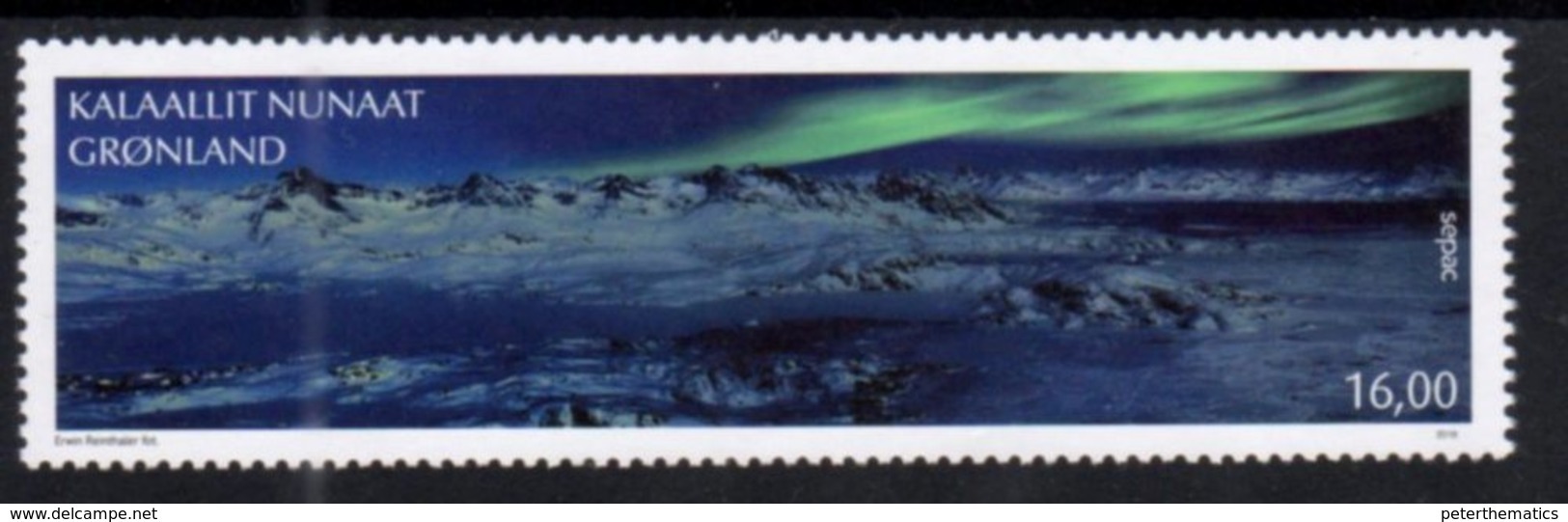 GREENLAND, 2018, MNH, SEPAC, AMAZING VIEWS, AURORA BOREALIS, 1v - Geography