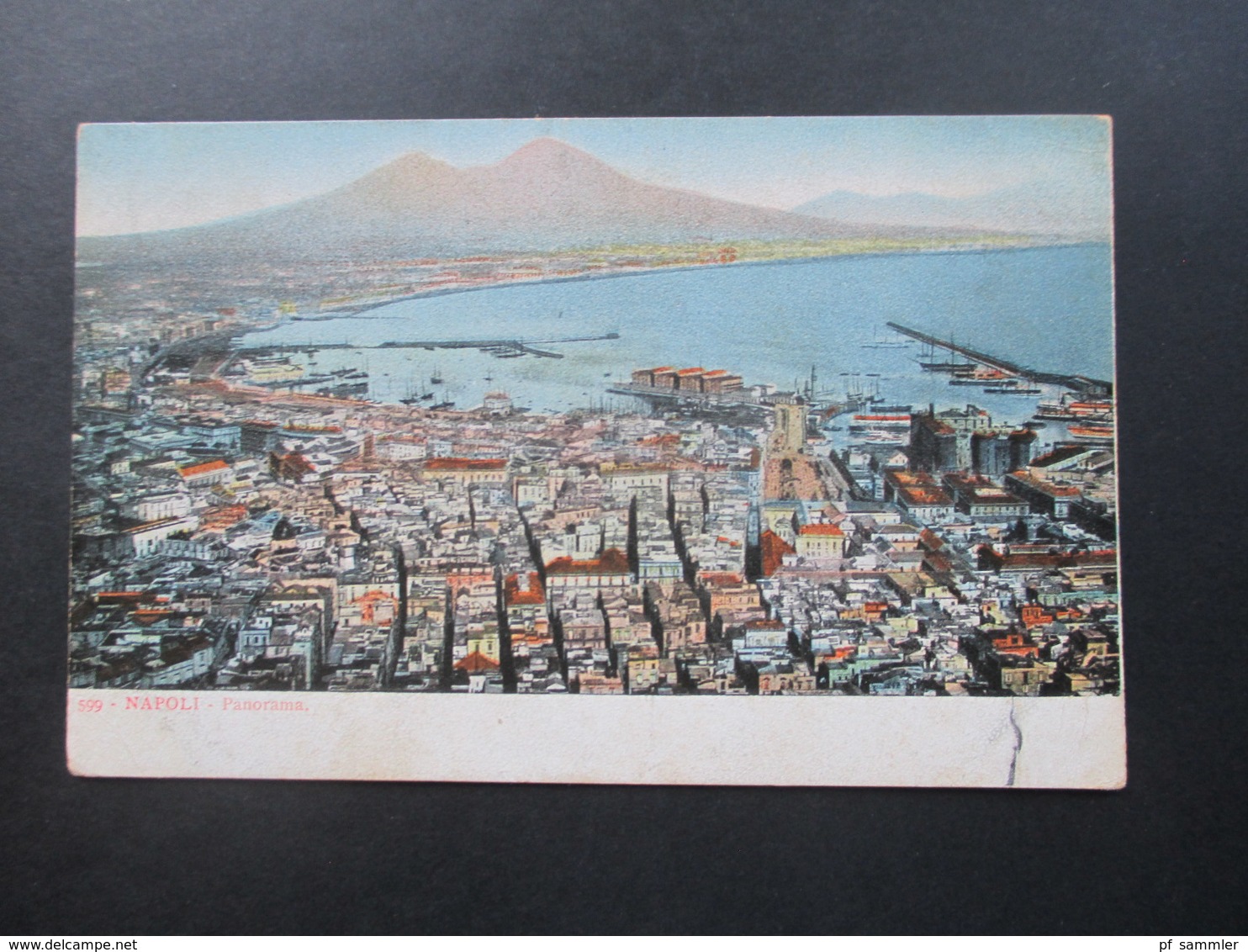 AK Italien 1907 Napoli Panorma. Mit Hotel Stempel! Hotel Iso...Naples. Nach Wasungen Thüringen - Napoli