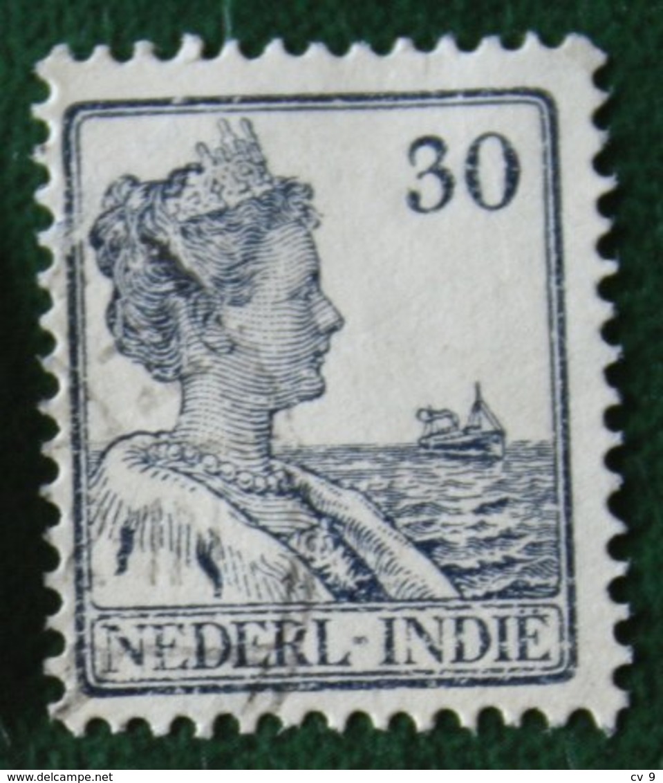 30 Ct Koningin Wilhelmina NVPH 125 1914 1913-1932 Gestempeld / Used INDIE / DUTCH INDIES - Niederländisch-Indien