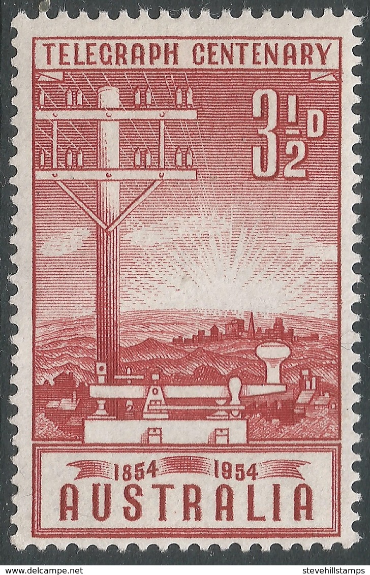 Australia. 1954 Australia Telegraph System Centenary. 3½d MNH. SG 275 - Ungebraucht